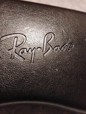 Ray-Ban Black Embossed Leather Sunglasses Case